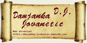 Damjanka Jovanetić vizit kartica